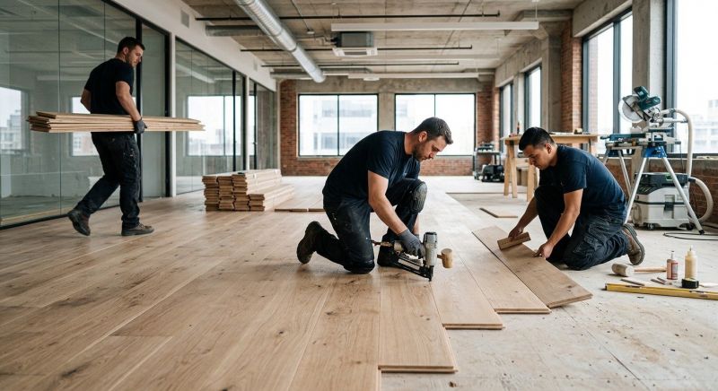 Our team working on Wood Floor Service projects in Dripping Springs, TX
