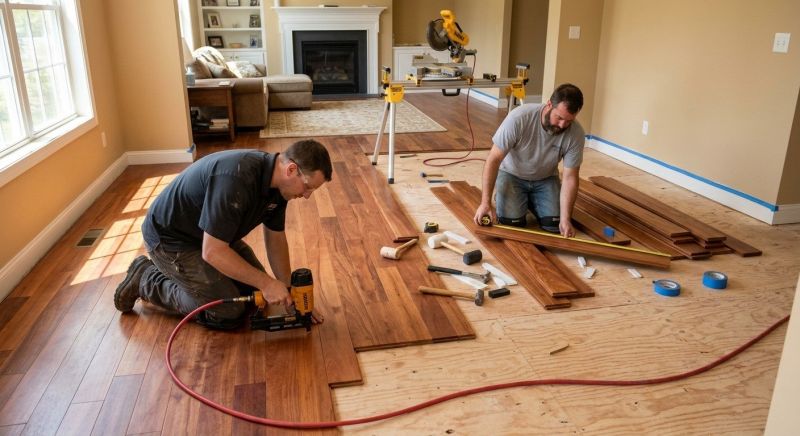 Cherry Floor Installation in Blanco, TX