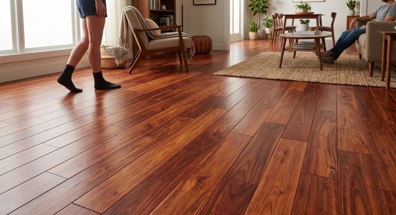Cherry Floor Installation in Wimberley, TX