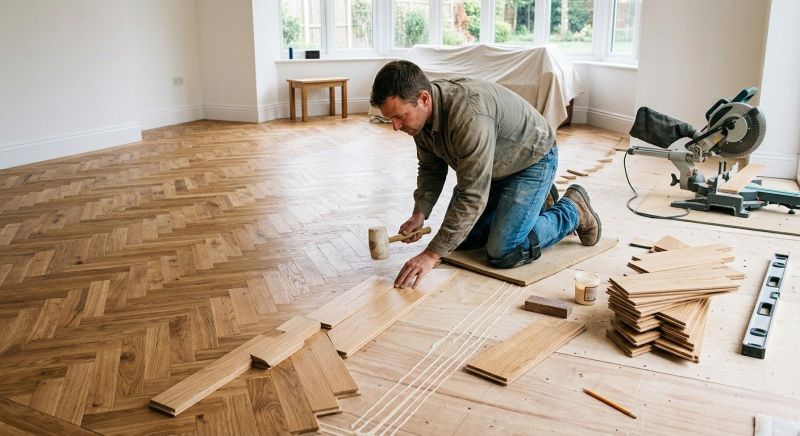 Dark Wood Floor Installation in Dripping Springs, TX