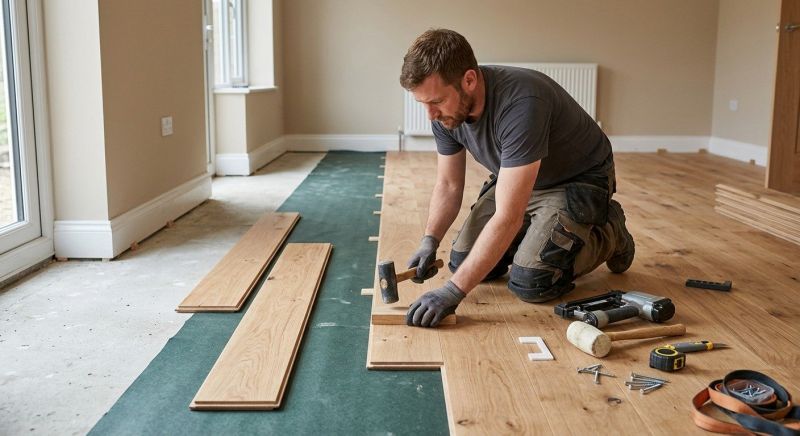 Hickory Floor Installation in Dripping Springs, TX