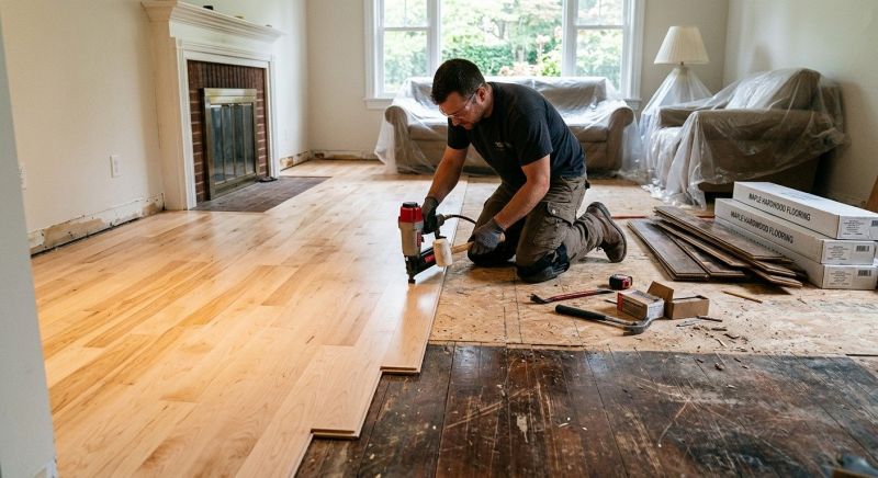 Maple Flooring Installation in Leander, TX