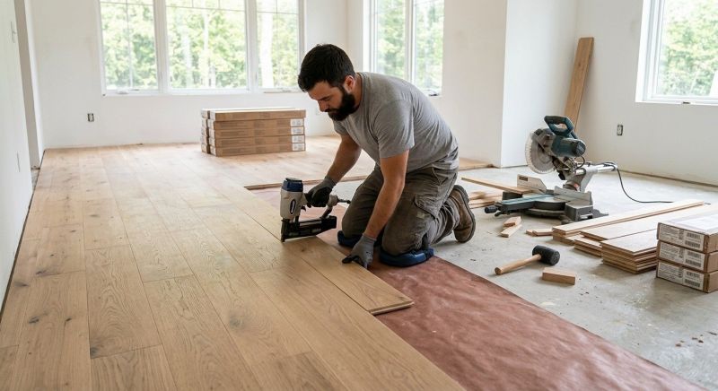 Oak Floor Installation in Horseshoe Bay, TX