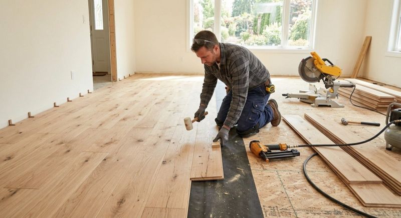 Oak Floor Installation in Dripping Springs, TX