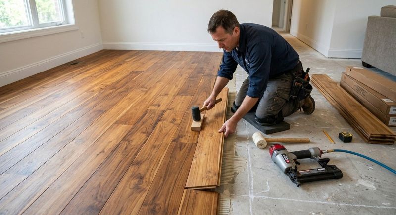 Teak Flooring Installation in Dripping Springs, TX