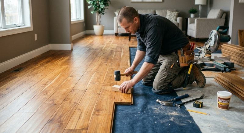 Teak Flooring Installation in Dripping Springs, TX