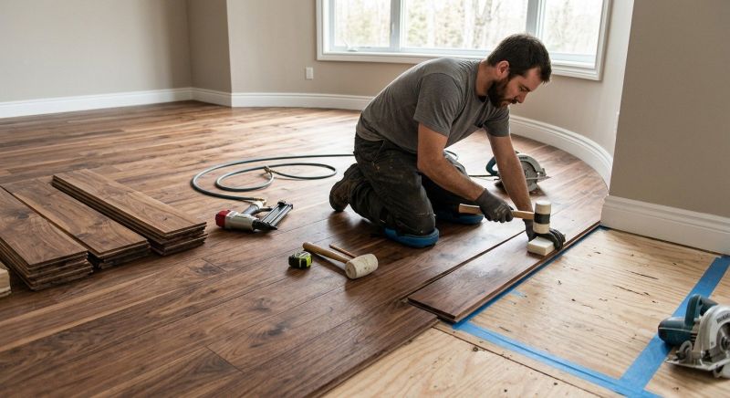 Walnut Flooring Installation in Dripping Springs, TX