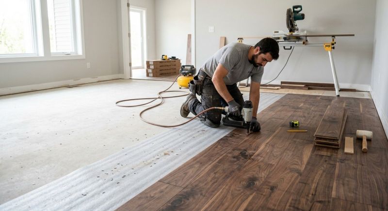 Walnut Flooring Installation in Dripping Springs, TX