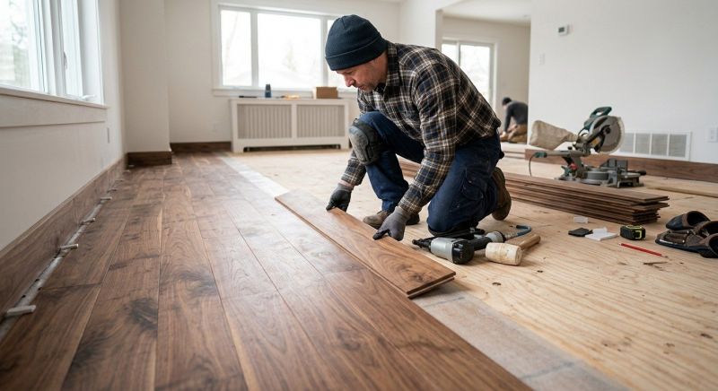 Walnut Flooring Installation in Dripping Springs, TX